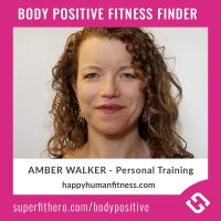 Superfit Hero Body Positive Fitness Trainer Amber Walker Happy Human Fitness square